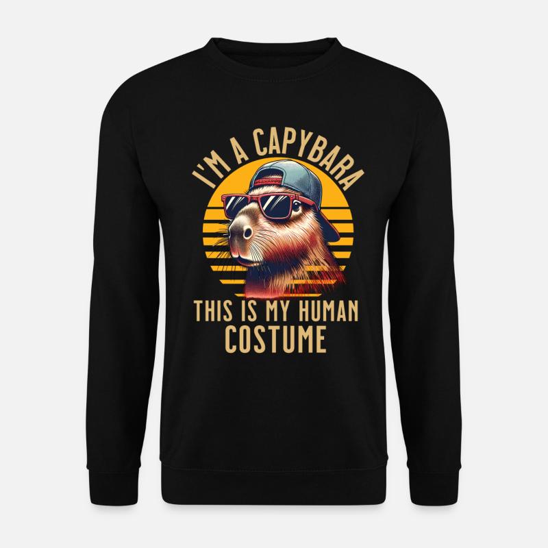 Capybara Costume - Unisex Sweatshirt - black