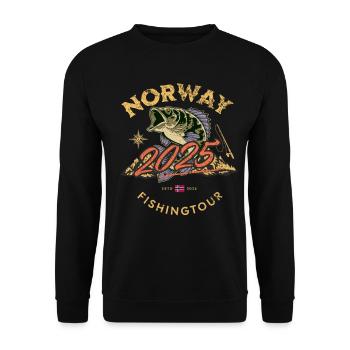 Norway Fishing Fishing Tour 2025 - Unisex Sweatshirt - black - Front - Alina (178cm) & Michal (187cm)