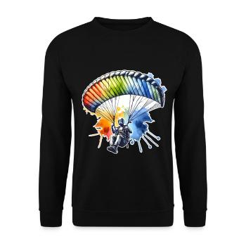 Paragliding - Unisex Pullover - Schwarz - Vorne - Alina (178cm) & Michal (187cm)
