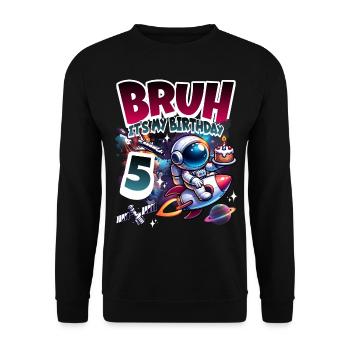 Astronaute 5e anniversaire Espace - Sweat-shirt Unisexe - noir - Devant - Alina (178cm) & Michal (187cm)