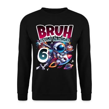 6e anniversaire de l’astronaute Espace - Sweat-shirt Unisexe - noir - Devant - Alina (178cm) & Michal (187cm)