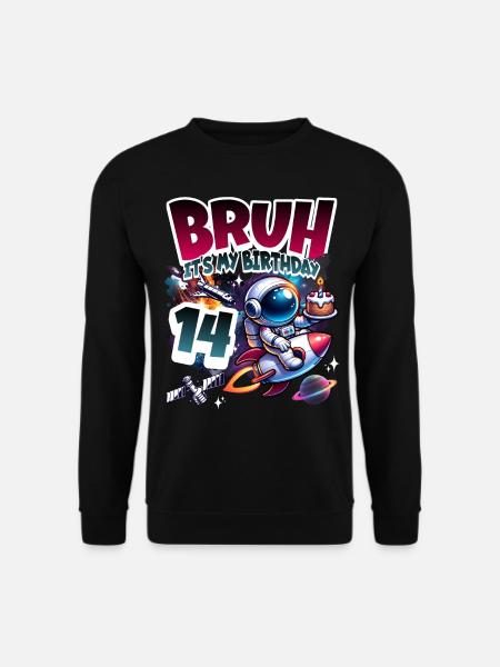 Astronaut 14th Birthday Space - Unisex Sweatshirt - black