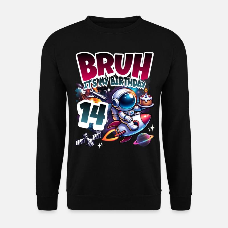 Astronaute 14e anniversaire Espace - Sweat-shirt Unisexe - noir