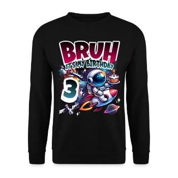Astronaute 3e anniversaire Espace - Sweat-shirt Unisexe - noir - Devant - Alina (178cm) & Michal (187cm)