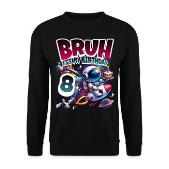 Astronaute 8e anniversaire Espace - Sweat-shirt Unisexe - noir - Devant - Alina (178cm) & Michal (187cm)