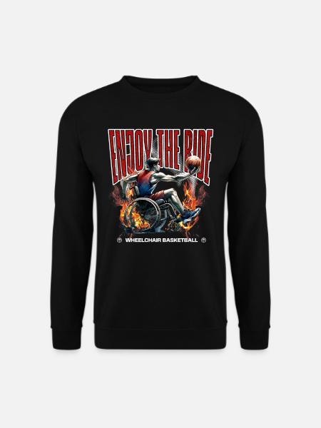 Rollstuhlbasketball Rollstuhl Basketball - Unisex Pullover - Schwarz