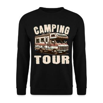 Camping - Unisex Sweatshirt - black - Front - Alina (178cm) & Michal (187cm)