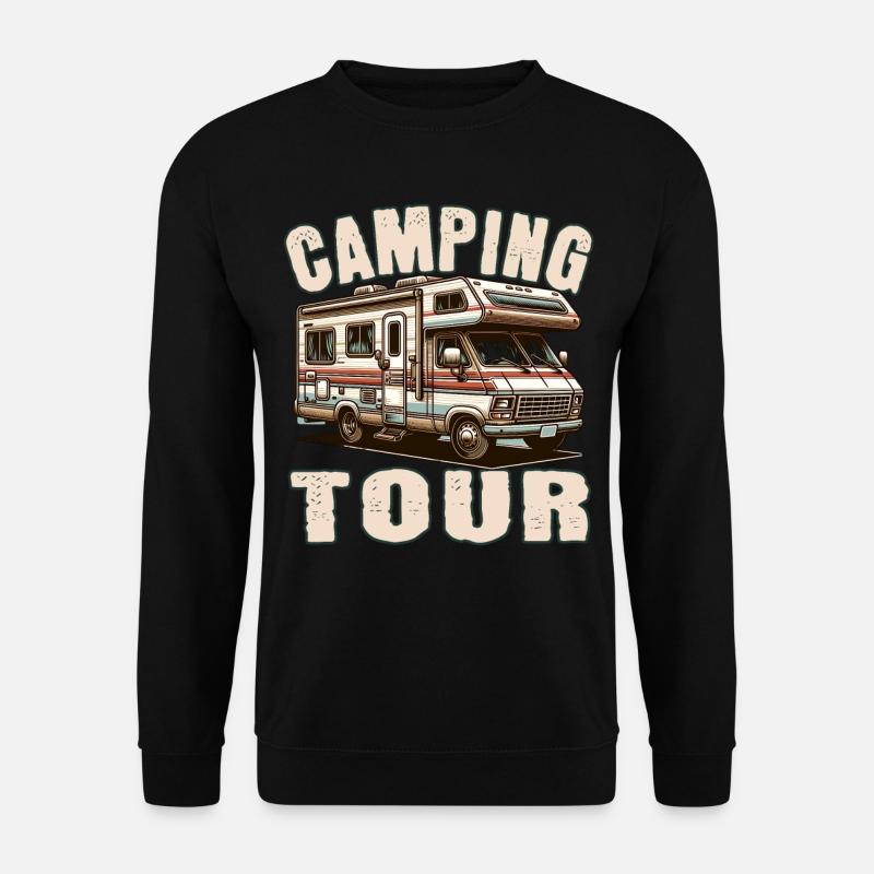 Camping - Unisex Pullover - Schwarz