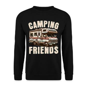 Camping - Unisex Sweatshirt - black - Front - Alina (178cm) & Michal (187cm)