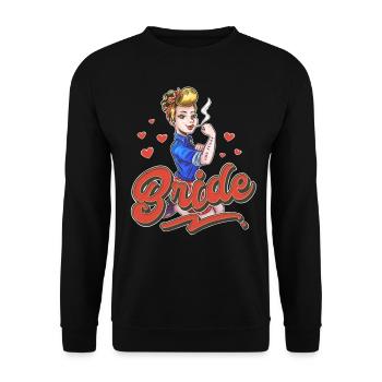 Bride - Unisex Sweatshirt - black - Front - Alina (178cm) & Michal (187cm)
