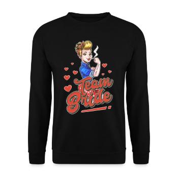 Équipe Bride - Sweat-shirt Unisexe - noir - Devant - Alina (178cm) & Michal (187cm)