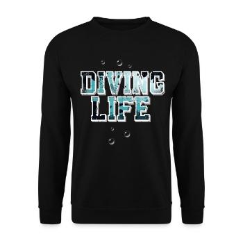 Diving Divers - Unisex Sweatshirt - black - Front - Alina (178cm) & Michal (187cm)