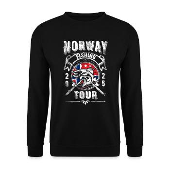 Norway Fishing Trip 2025 - Unisex Sweatshirt - black - Front - Alina (178cm) & Michal (187cm)