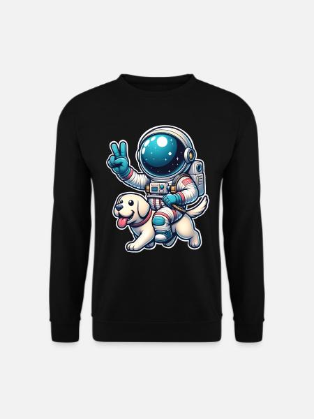 Astronaut Dog - Unisex Sweatshirt - black