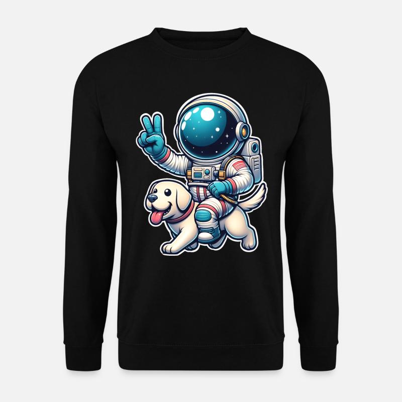 Chien astronaute - Sweat-shirt Unisexe - noir