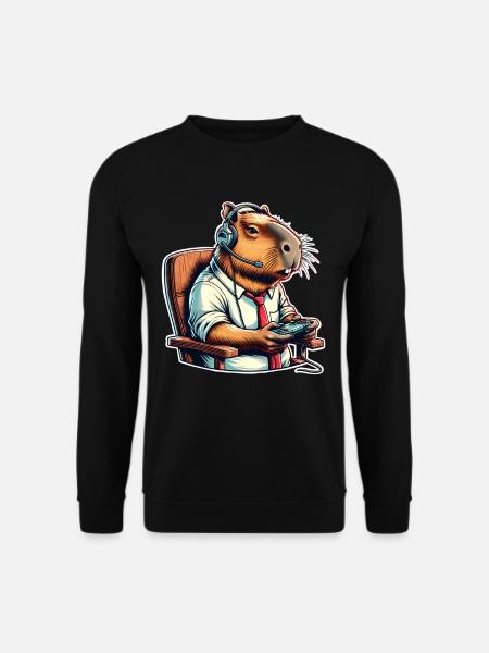 Capybara Gaming Nerd - Unisex Sweatshirt - black