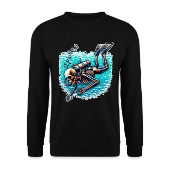 Diving Divers - Unisex Sweatshirt - black - Front - Alina (178cm) & Michal (187cm)