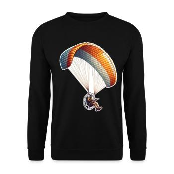 Motorschirm Paramotor - Unisex Sweatshirt - black - Front - Alina (178cm) & Michal (187cm)