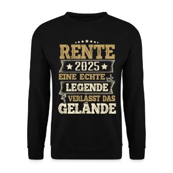 Rentner 2025 - Unisex Pullover - Schwarz - Vorne - Alina (178cm) & Michal (187cm)