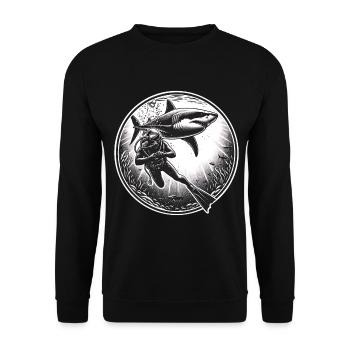 Tauchen Taucher - Unisex Pullover - Schwarz - Vorne - Alina (178cm) & Michal (187cm)