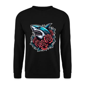 Requin - Sweat-shirt Unisexe - noir - Devant - Alina (178cm) & Michal (187cm)
