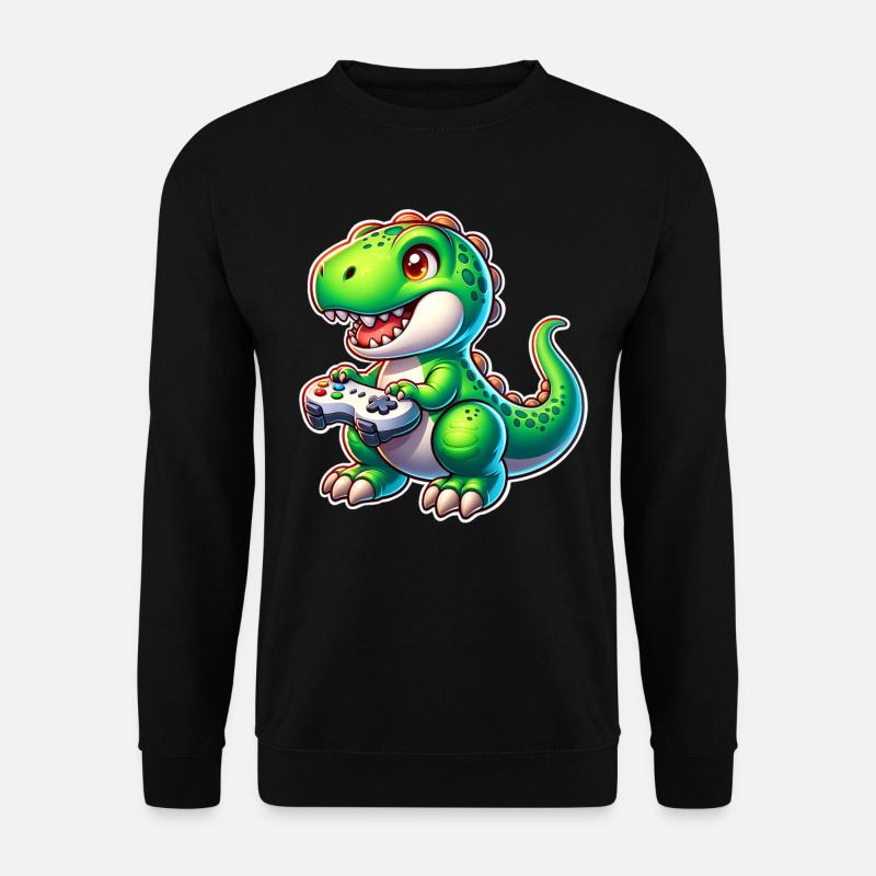 Gaming Dinosaurier T Rex - Unisex Pullover - Schwarz