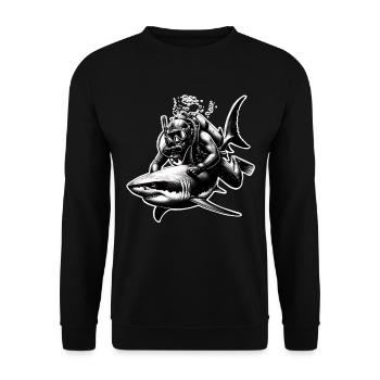 Diving Divers - Unisex Sweatshirt - black - Front - Alina (178cm) & Michal (187cm)