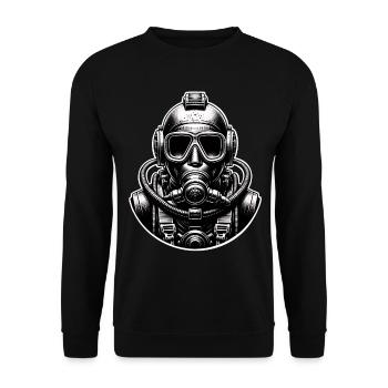Tauchen Taucher - Unisex Pullover - Schwarz - Vorne - Alina (178cm) & Michal (187cm)