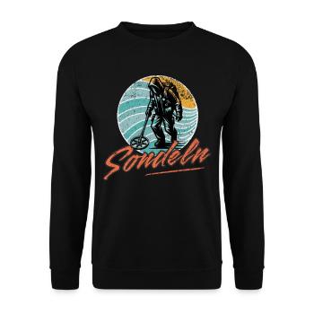 Sondeln Metalldetektor - Unisex Pullover - Schwarz - Vorne - Alina (178cm) & Michal (187cm)