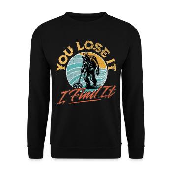 Sondeln Metalldetektor - Unisex Pullover - Schwarz - Vorne - Alina (178cm) & Michal (187cm)