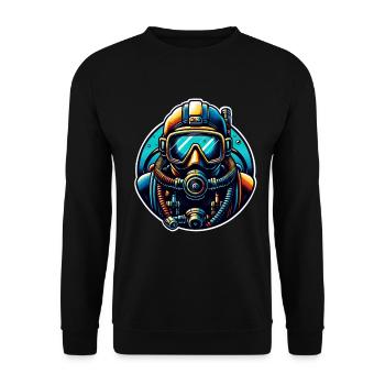Tauchen Taucher - Unisex Pullover - Schwarz - Vorne - Alina (178cm) & Michal (187cm)