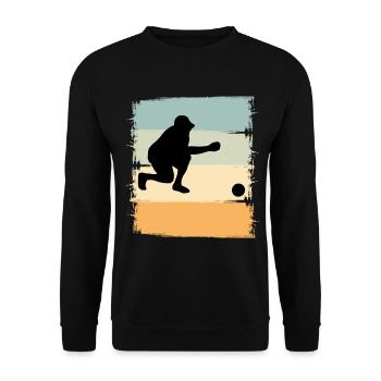 Boule Boccia Boule player - Unisex Sweatshirt - black - Front - Alina (178cm) & Michal (187cm)