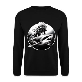 Diving Divers - Unisex Sweatshirt - black - Front - Alina (178cm) & Michal (187cm)