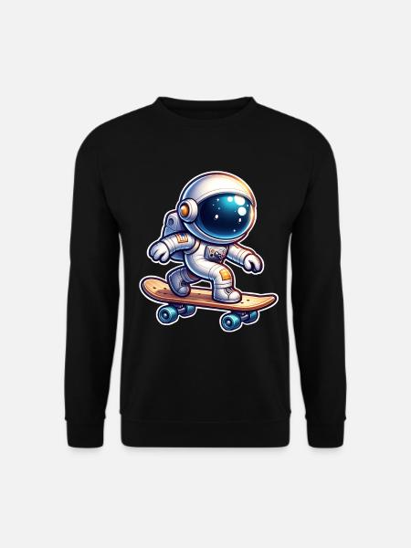 Skateboard Skater Astronaut - Unisex Sweatshirt - black