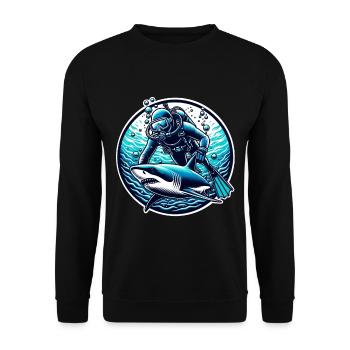 Plongeurs - Sweat-shirt Unisexe - noir - Devant - Alina (178cm) & Michal (187cm)