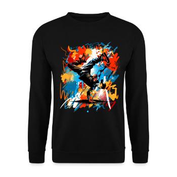 Breakdancing - Unisex Sweatshirt - black - Front - Alina (178cm) & Michal (187cm)