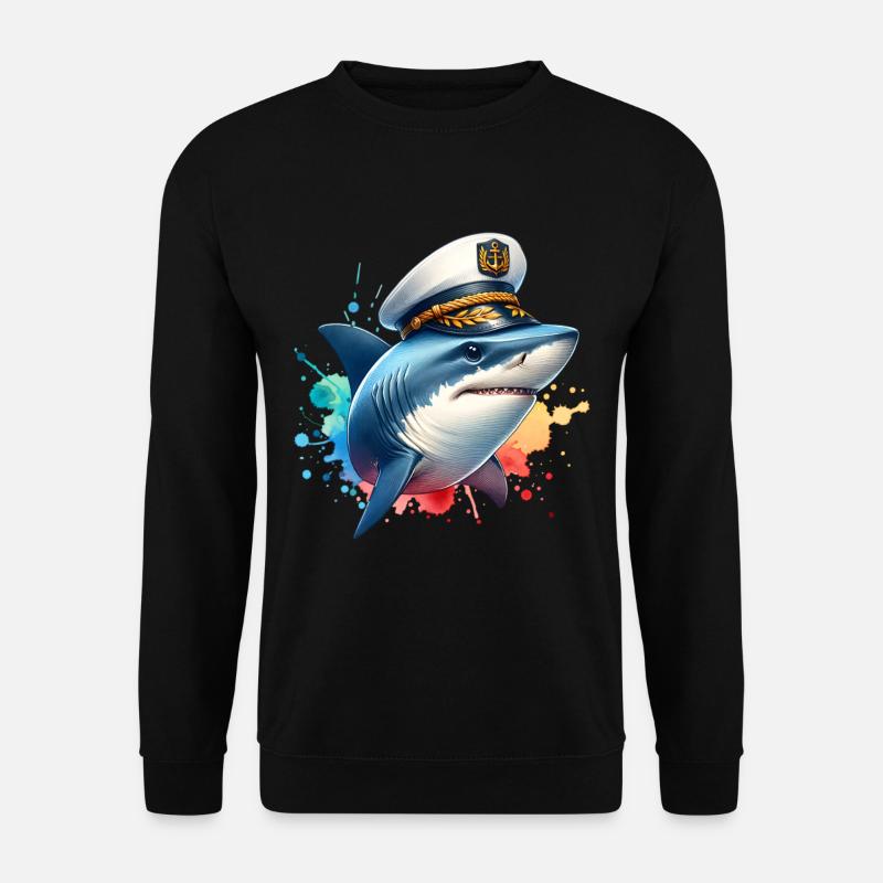 Shark Captain - Unisex Sweatshirt - black