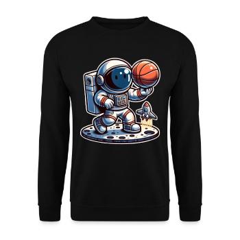 Astronaute de basket-ball - Sweat-shirt Unisexe - noir - Devant - Alina (178cm) & Michal (187cm)