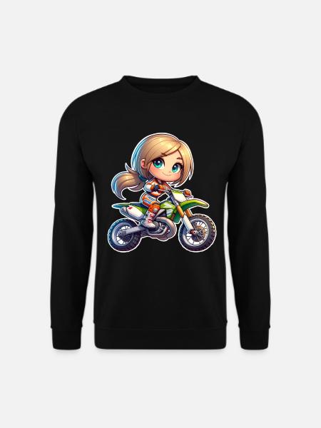 Motocross Femmes Filles Fille - Sweat-shirt Unisexe - noir