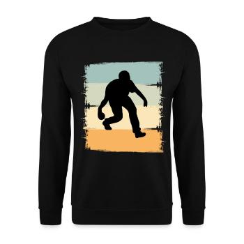 Boule Boccia Boule player - Unisex Sweatshirt - black - Front - Alina (178cm) & Michal (187cm)