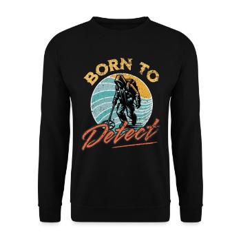 Sondeln Metalldetektor - Unisex Pullover - Schwarz - Vorne - Alina (178cm) & Michal (187cm)