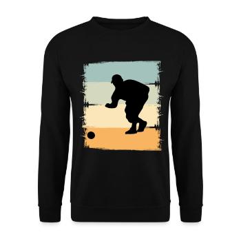 Boule Boccia Boule player - Unisex Sweatshirt - black - Front - Alina (178cm) & Michal (187cm)
