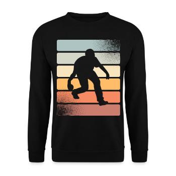 Boule Boccia Boule player - Unisex Sweatshirt - black - Front - Alina (178cm) & Michal (187cm)