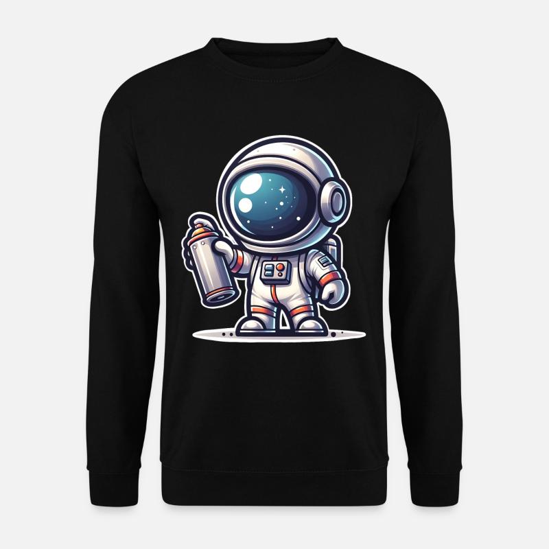 Graffiti Sprayer Astronaut - Unisex Sweatshirt - black