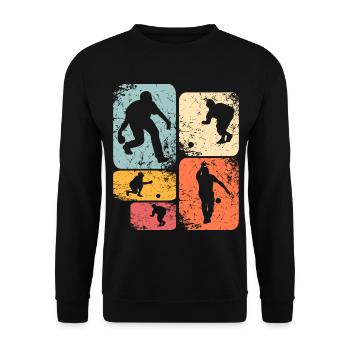 Boule Boccia Boule player - Unisex Sweatshirt - black - Front - Alina (178cm) & Michal (187cm)