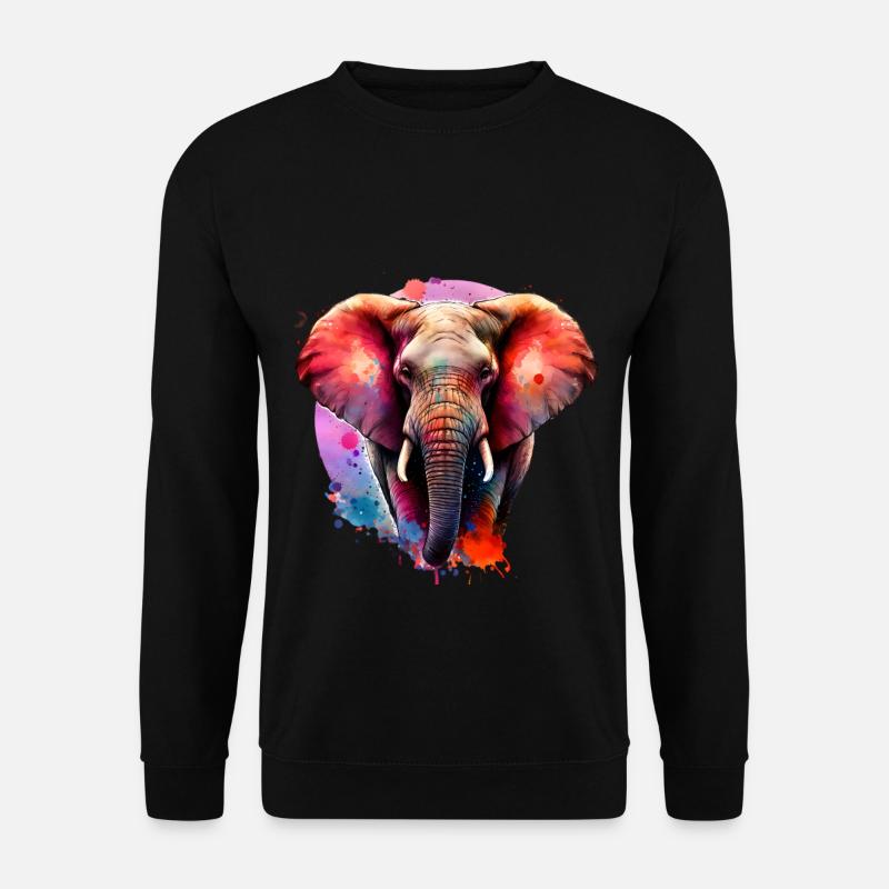 Elefant - Unisex Pullover - Schwarz