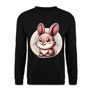 Rabbit Rabbit - Unisex Sweatshirt - black - Front - Alina (178cm) & Michal (187cm)