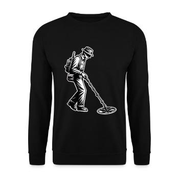 Probing Metal Detector - Unisex Sweatshirt - black - Front - Alina (178cm) & Michal (187cm)