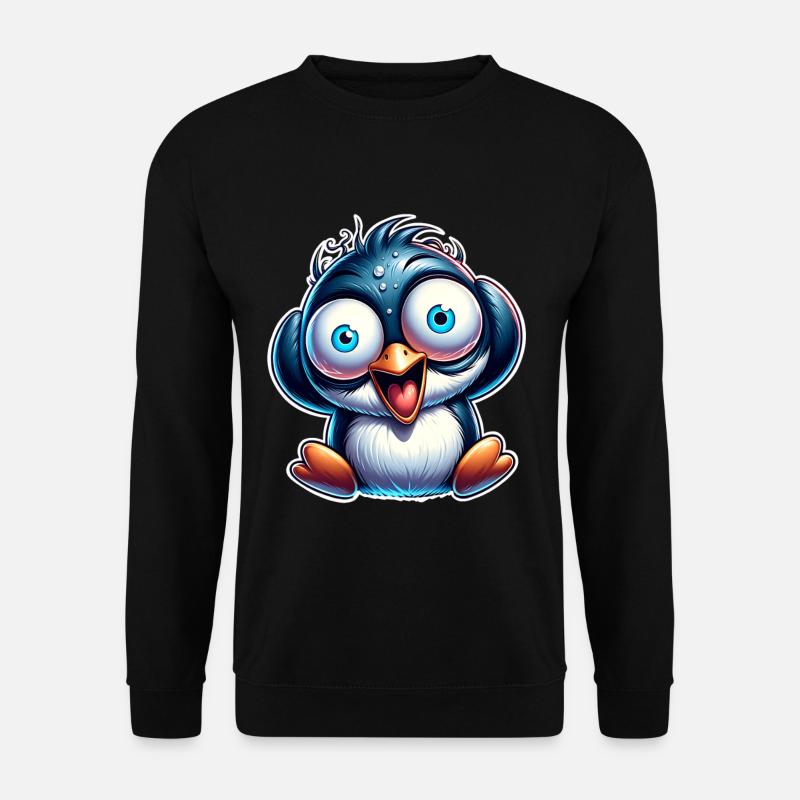 Pinguin Crazy - Unisex Pullover - Schwarz