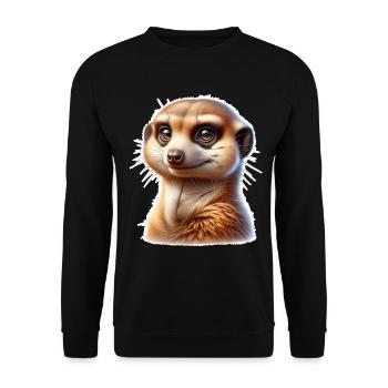 Meerkat - Unisex Sweatshirt - black - Front - Alina (178cm) & Michal (187cm)